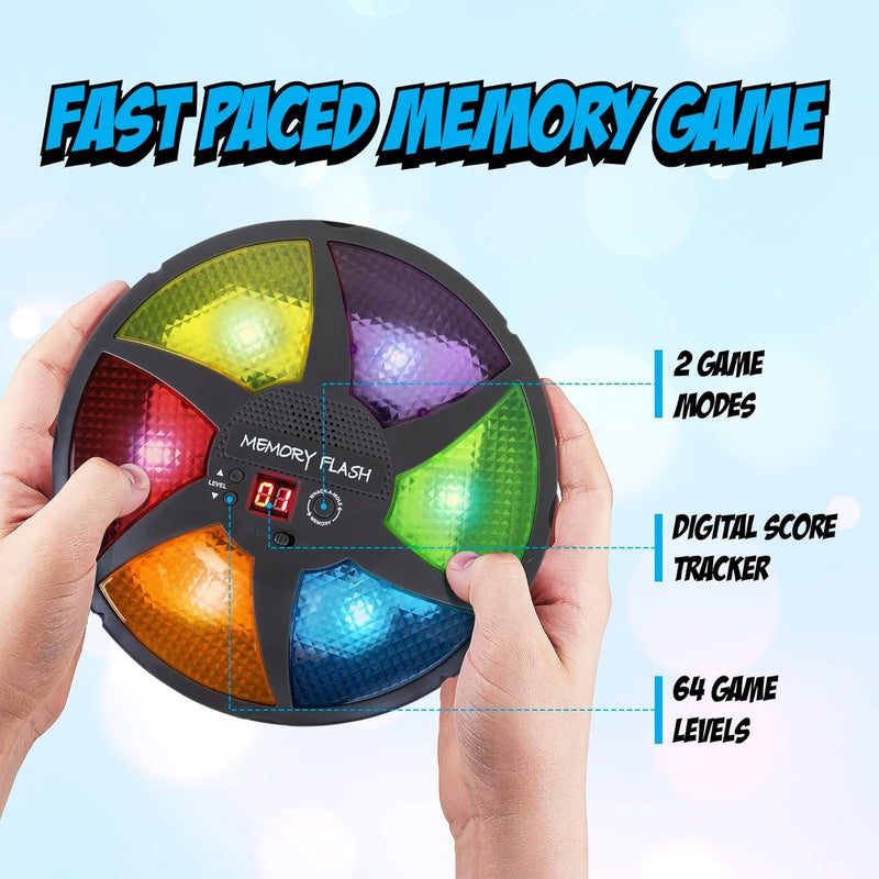Point Games Handheld Memory Game, Kids Electronic Games, Sequence Fun for Kids with Lights & Sounds, Brain Challenge for Boys & Girls Ages 8+ - Image 3